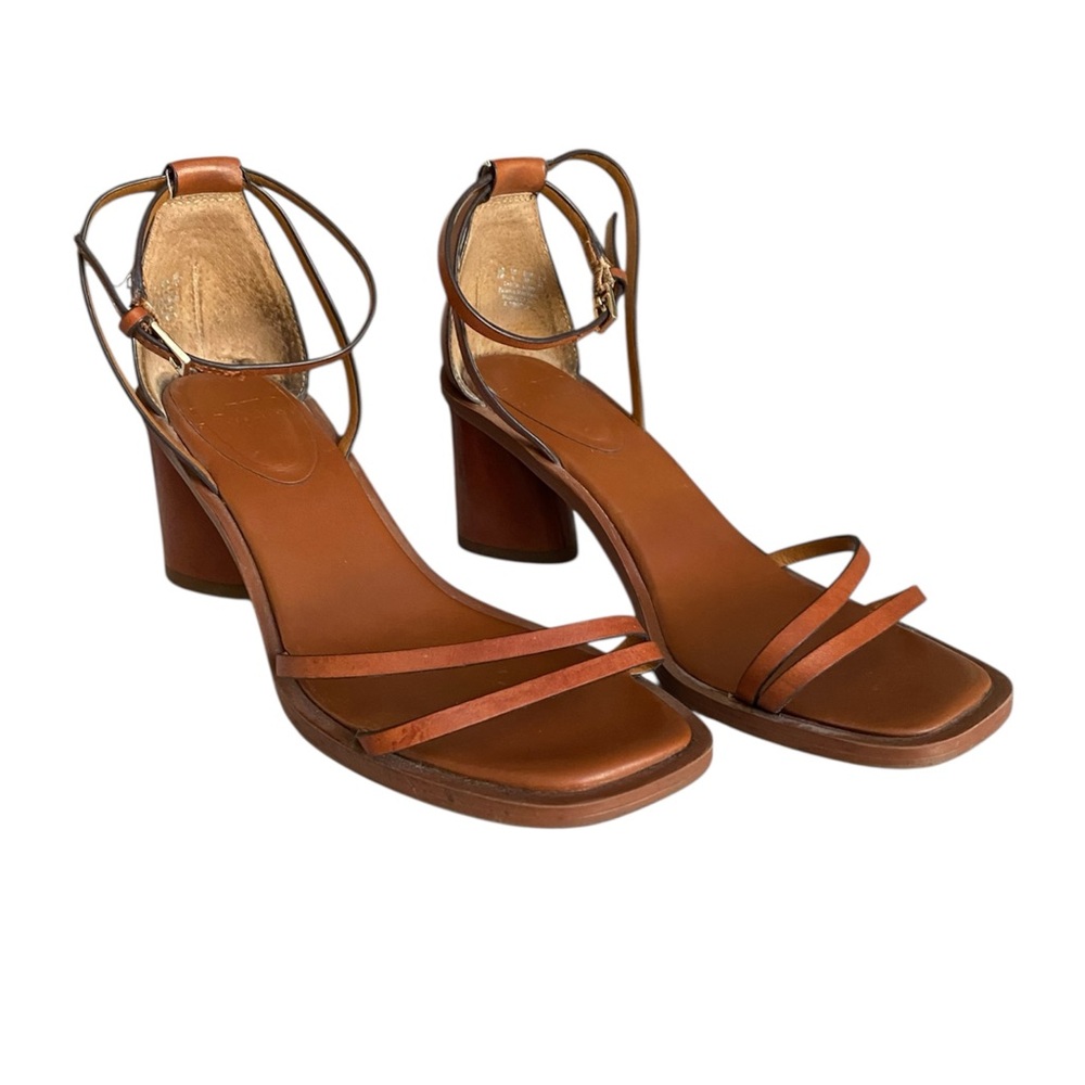 SARTO By Franco Sarto Brown Heeled Strap Sandals